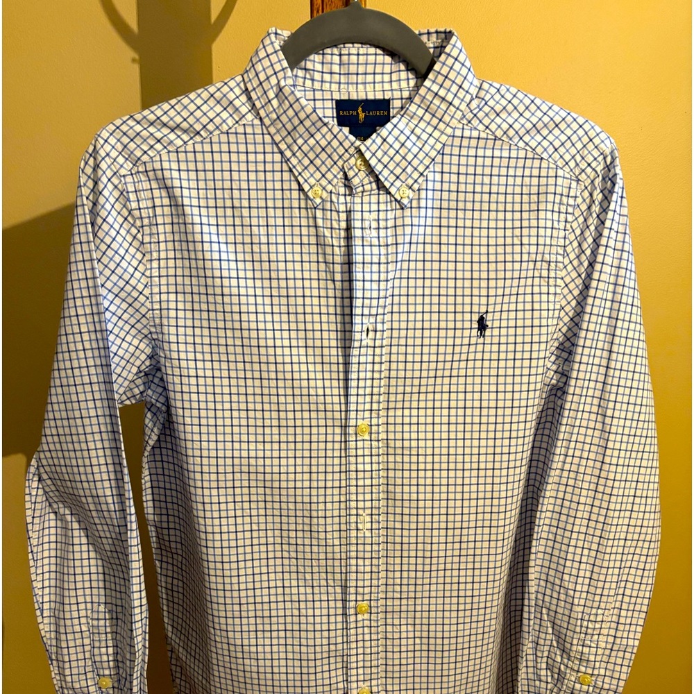 Boys Ralph Lauren, Long Sleeve, Button Down Shirt; Size L (14-16)